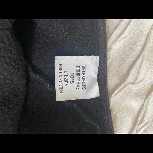 Demna Gvasalia Vetements Pour Femme Top, Black One Shoulder, Cropped - Picture 4 of 4